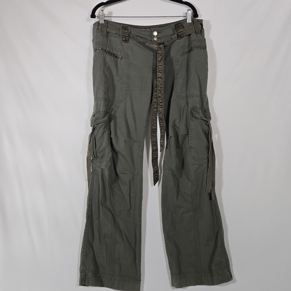 D & T Pants - D & T Cargo Pants | Velvet Ribbon Belt | Size Women's 2XL